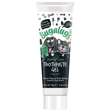 dentifrice gel dental care menthe fraiche pour chien et chat bugalugs