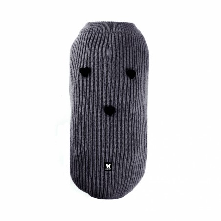 Pull pour chien gris coeur martin sellier