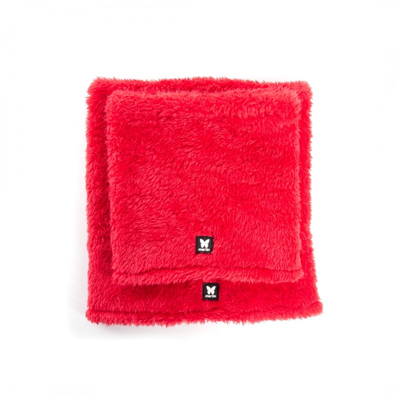 snood douillet rouge pour chien martin sellier