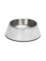 gamelle chien  blanche motif marbre designed by lotte