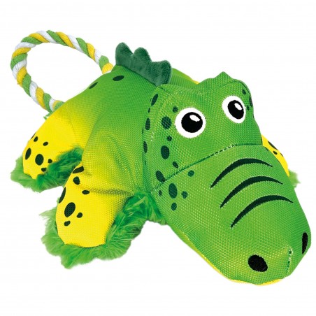 peluche cozie tuggz alligator pour chien kong