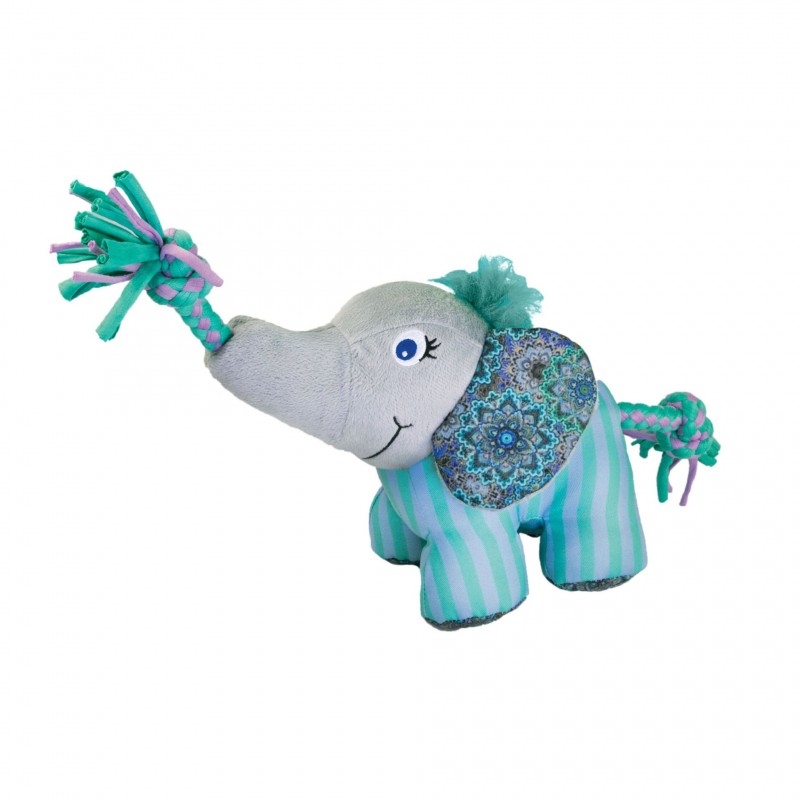 peluche carnival éléphant knots pour chien kong