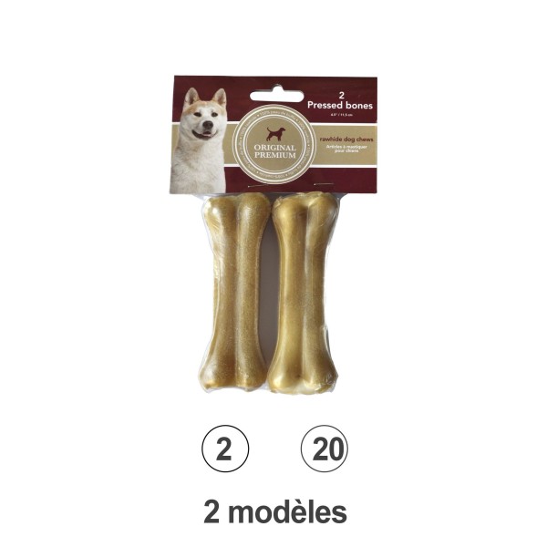 friandises pour chien os pressés Les Filous disponibles en 2 contenances