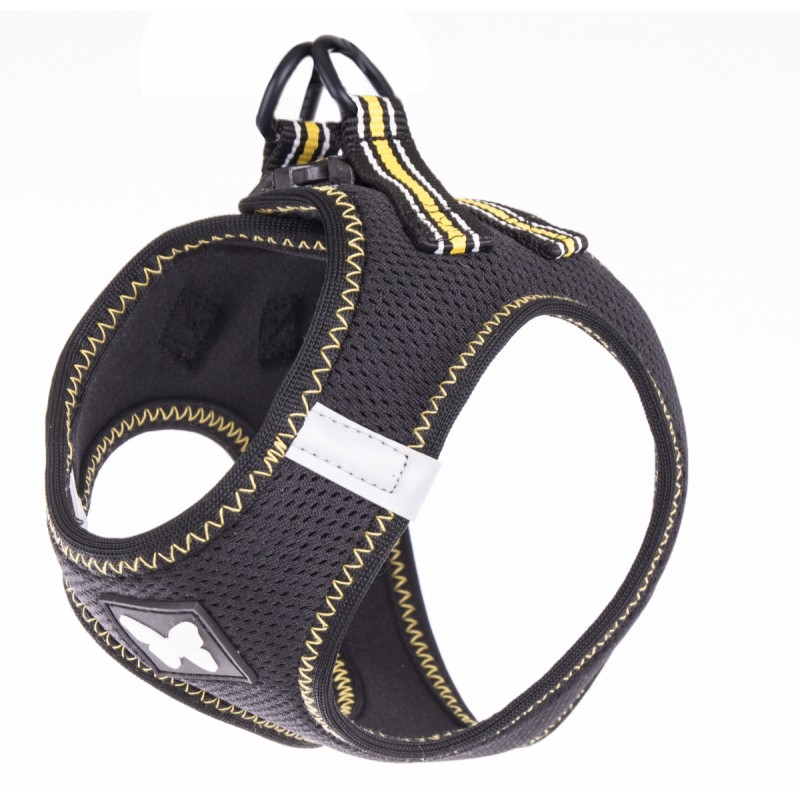 harnais mesh trio noir jaune chien martin sellier
