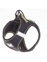 harnais mesh trio noir jaune chien martin sellier