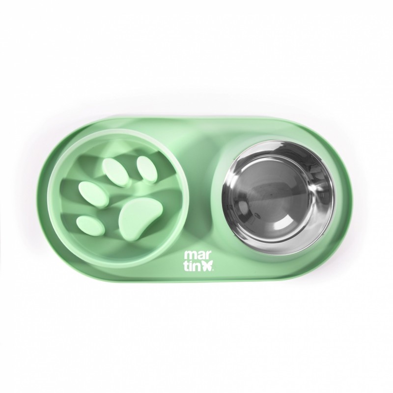 Gamelle pour chien anti glouton verte MARTIN SELLIER