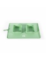 gamelle double pliable silicone verte pour chien et chat martin sellier