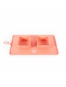 gamelle double pliable silicone rose pour chien et chat martin sellier