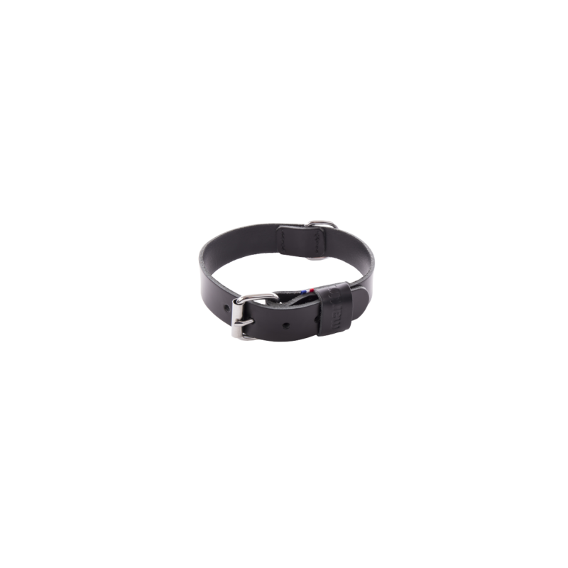 collier pour chien en cuir noir collection 499 martin sellier