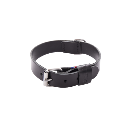 collier pour chien en cuir noir collection 499 martin sellier