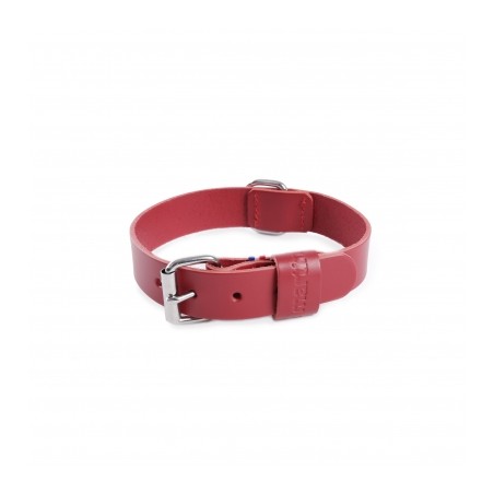 collier chien cuir rouge collection 499 martin sellier