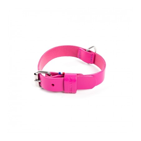 collier pour chien en cuir rose collection 499 MARTIN SELLIER