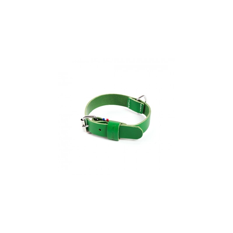 collier pour chien en cuir vert collection 499 martin sellier