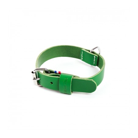 collier pour chien en cuir vert collection 499 martin sellier