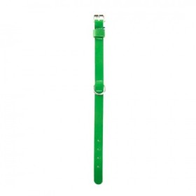 Collier pour chien en cuir vert collection 499 MARTIN SELLIER avec bouclerie en acier nickelé