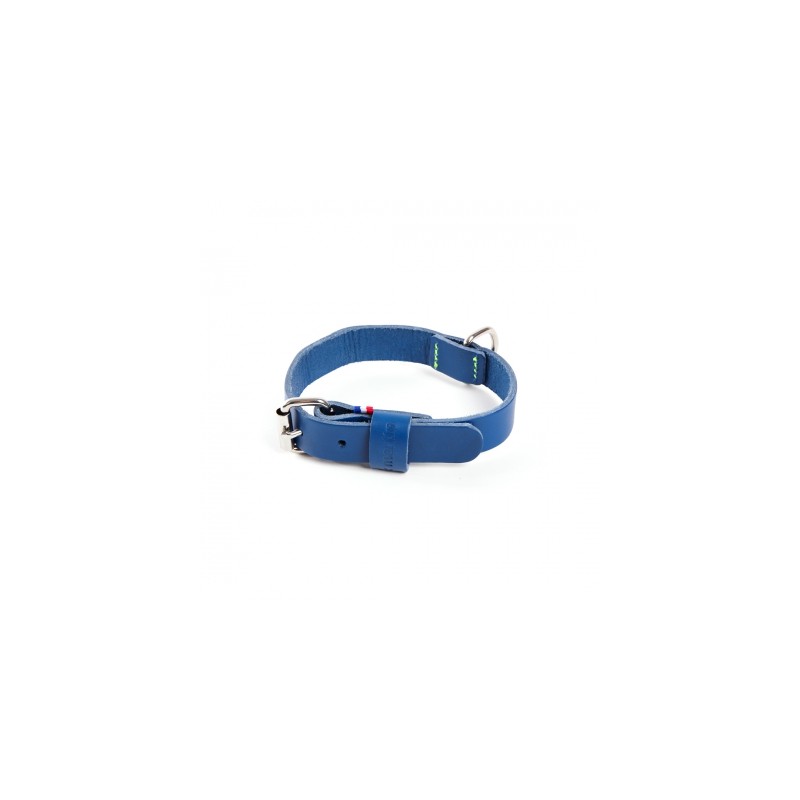 collier pour chien en cuir bleu collection 499 MARTIN SELLIER