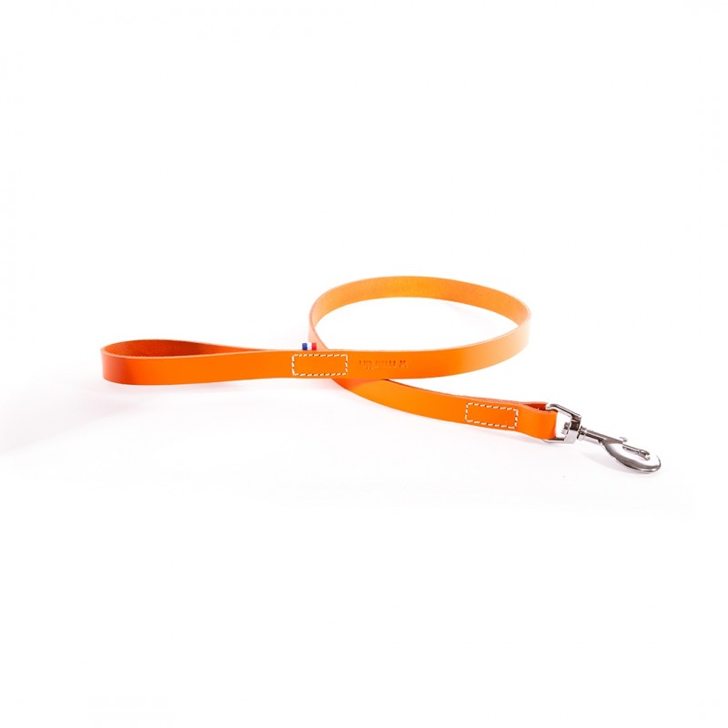 laisse pour chien en cuir orange collection 499 martin sellier