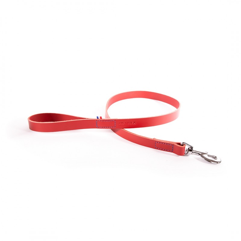 Laisse pour chien en cuir rouge collection 499 martin sellier