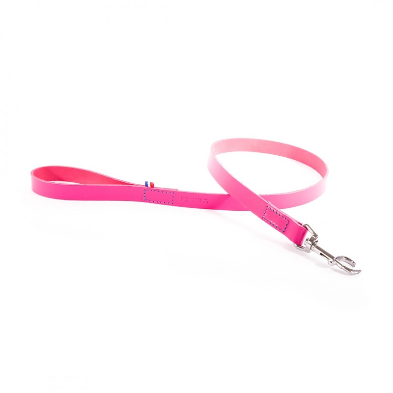 laisse pour chien en cuir rose collection 499  martin sellier