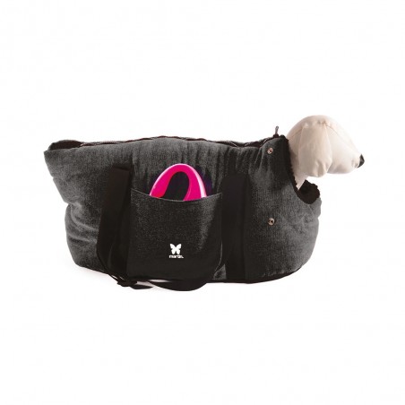 sac de transport couchette noir collection élégante chien martin sellier