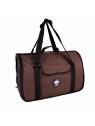 sac de transport pour chat tunnel marron et orange collection real dreamer  martin sellier