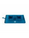 gamelle chat double pliable silicone bleue martin sellier