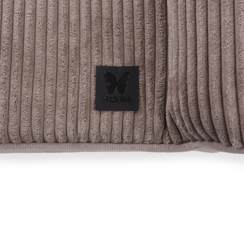sofa pour chat beige collection royale martin sellier en velours à fines rayures