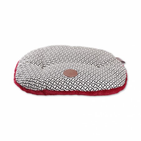 coussin pour chien ovale rouge collection avenue montaigne martin sellier
