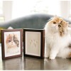 Double cadre chat marron photo avec empreinte de patte en plâtre PEARHEAD