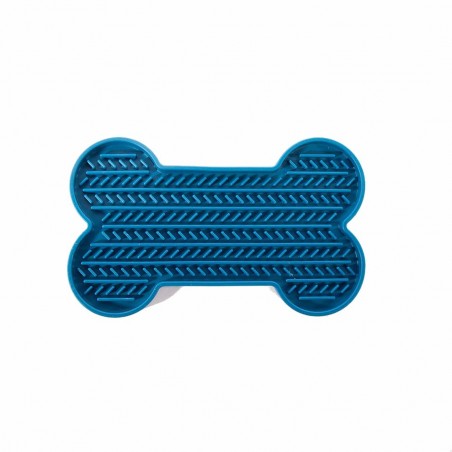 tapis de léchage chien bleu silicone os martin sellier