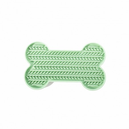 tapis de léchage chien vert os silicone martin sellier