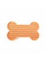 tapis de léchage chien orange silicone os martin sellier
