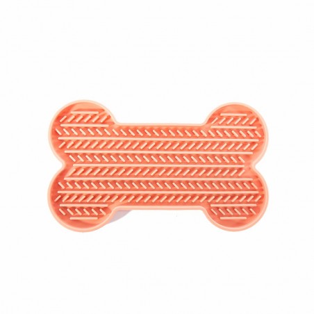 tapis de léchage chien rose silicone  os martin sellier