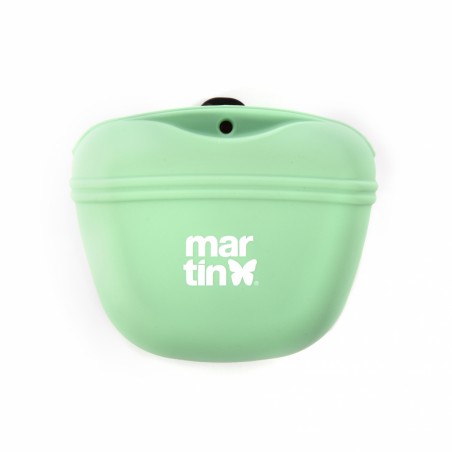 pochette à friandises chien verte en silicone martin sellier