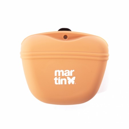 pochette à friandises chien orange en silicone martin sellier
