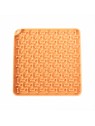 Tapis de léchage chat orange silicone carré MARTIN SELLIER
