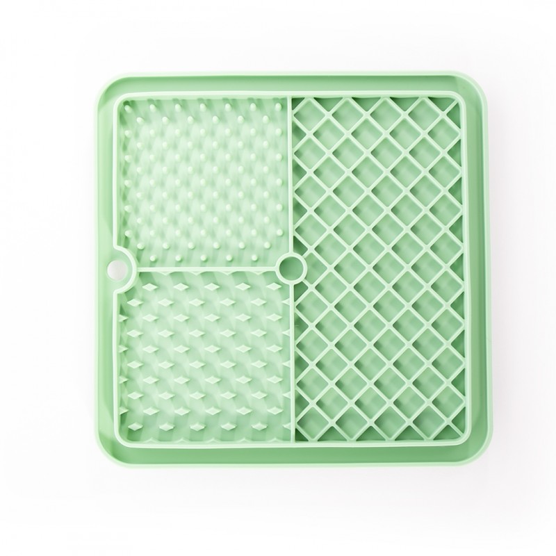tapis de léchage chien vert silicone trio martin sellier