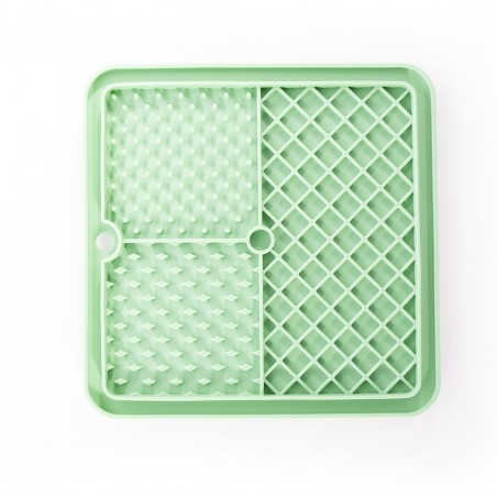 tapis de léchage chien vert silicone trio martin sellier