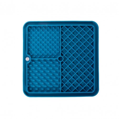 tapis de léchage chien bleu silicone trio martin sellier