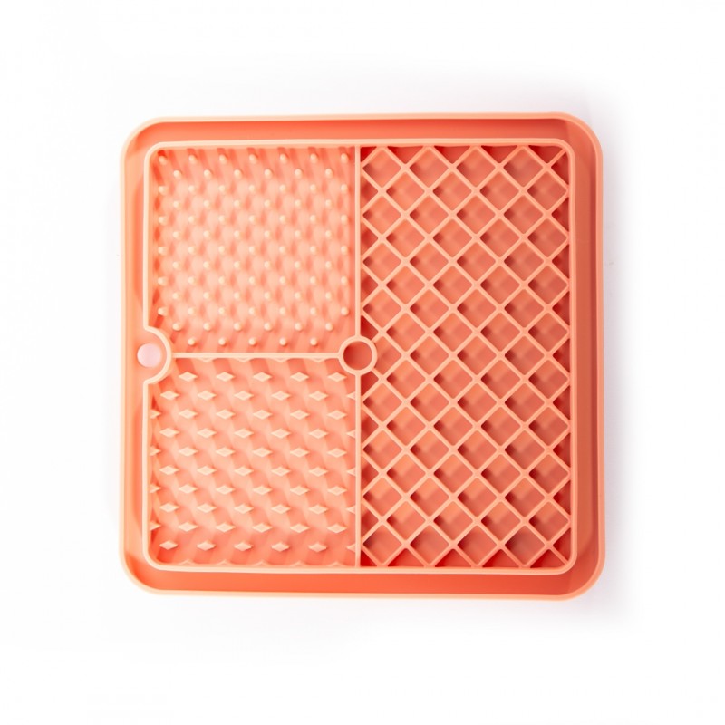 tapis de léchage chat rose silicone trio martin sellier